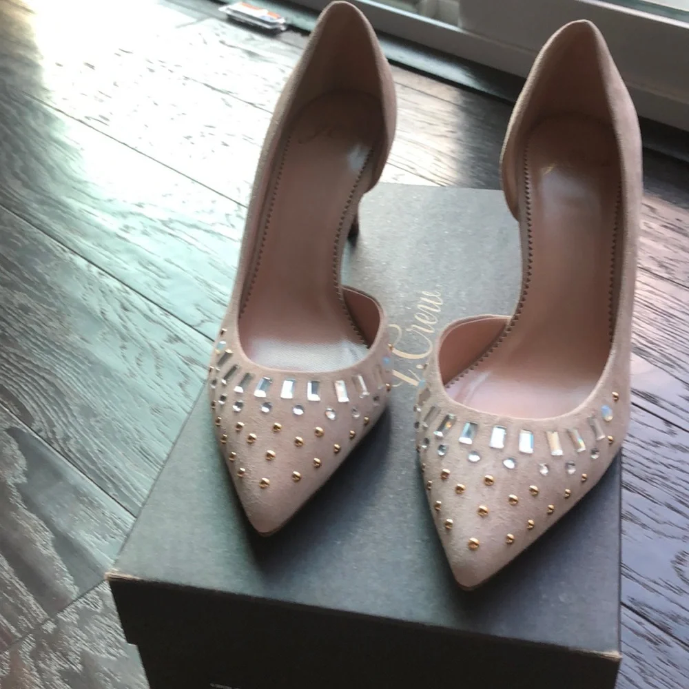J Crew Colette d’orsay pump with jewels 6.5 - Picture 1 of 5